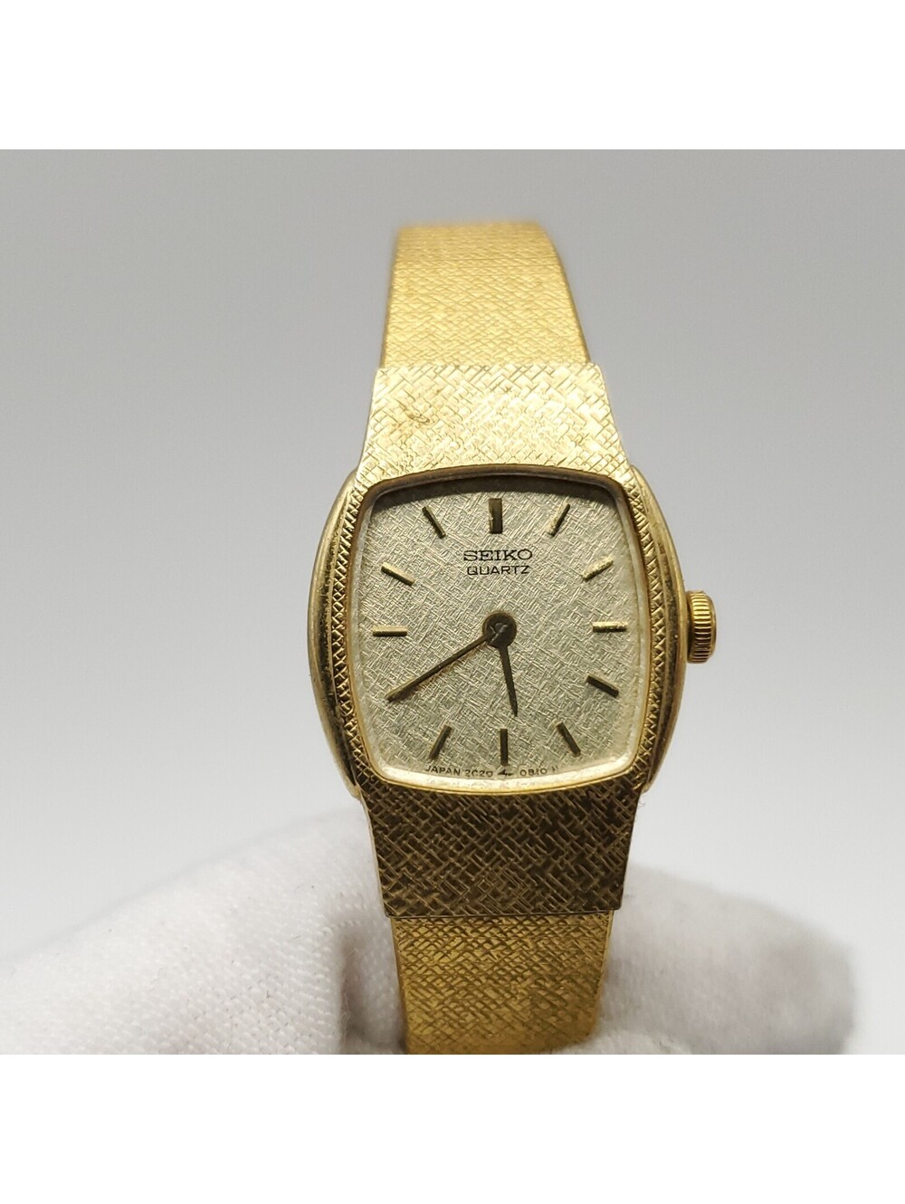VTG Seiko Quartz Watch 2C20-5389 Women Gold Tone Barrel Analog New Battery - Picture 7 of 14